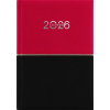 DAYLINER Naptár, tervező, A5, napi, DAYLINER Contrast, piros-fekete (NCA5PFU)