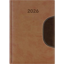 DAYLINER Naptár, tervező, A5, napi, DAYLINER Memphis, barna-csokoládé (NMA5BCSU) határidőnapló
