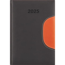 DAYLINER Naptár, tervező, A5, napi, DAYLINER "Memphis", fekete-narancs határidőnapló