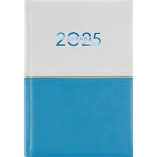 DAYLINER Naptár, tervező, A5, napi, DAYLINER "Contrast", fehér-világoskék határidőnapló