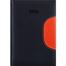 DAYLINER Naptár, tervező, B5, heti, DAYLINER Memphis, fekete-narancs (NMB5FKNU) határidőnapló