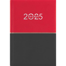 DAYLINER Naptár, tervező, B6, heti, DAYLINER "Contrast", piros-fekete határidőnapló