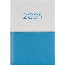 DAYLINER Naptár, tervező, B6, heti, DAYLINER "Contrast", fehér-világoskék határidőnapló