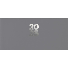 DAYLINER Zsebnaptár, fekvő elrendezésű, DAYLINER, "Pannon", szürke naptár, kalendárium