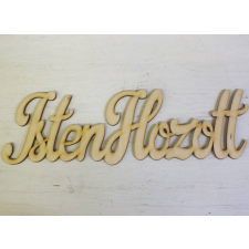 DC Fa felirat &quot;Isten hozott&quot; 31cm x 10cm - natúr dekorációs kellék