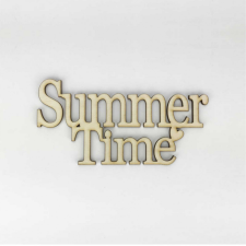 DC Fa &quot;Summer Time&quot; felirat 20cm x 10cm - natúr dekorációs kellék