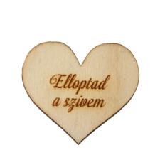 DC Fa szív "Elloptad a szívem" 4cm dekorációs kellék