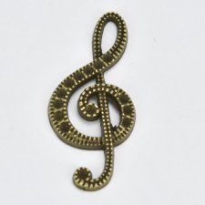 DC Fém medál - Violinkulcs 1,5cm x 3,2cm medál
