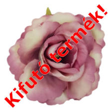 DC Fodros mini rózsafej 4cm krém mályva dekorációs kellék