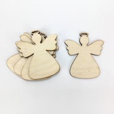 DC Natúr fa angyal 8,5cm x 10cm karácsonyi dekoráció