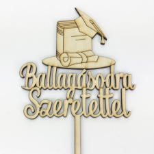 DC Natúr fa beszúrós &quot;Ballagásodra Szeretettel&quot; 12,5cm x 33cm dekorációs kellék