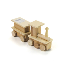 DC Natúr fa két részes vonat 21cm x 5cm x 10cm dekorálható tárgy