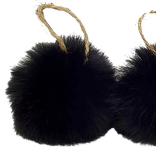 DC Pihe-puha szőrgombóc 6cm fekete dekorációs kellék