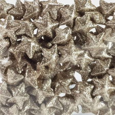 DC Polisztirol csillag 2cm csillámos pezsgő dekorációs kellék