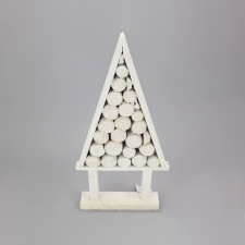 DC Stilizált fenyő fa szeletekből 41cm x 20cm x 3,5cm karácsonyi dekoráció