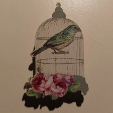 DD Mini csipeszek kalitka, 4,5cm fehér dekorációs kellék