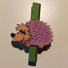 DD Mini csipeszek sünik, 4,5cm lila dekorációs kellék