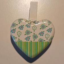 DD Mini csipeszek szívek, 4,5cm kék-zöld dekorációs kellék