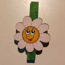 DD Mini csipeszek virágok, 4,5cm halvány rózsaszín dekorációs kellék