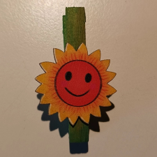 DD Mini csipeszek virágok, 4,5cm nap smile dekorációs kellék