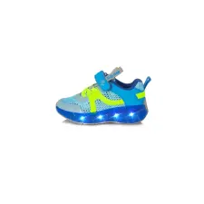 DD Step 24-35 DDStep villogó sportcipő fiúknak - kék, neon gyerek cipő