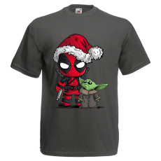  Deadpool és Baby Yoda - Karácsonyi Férfi Póló