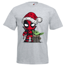  Deadpool és Baby Yoda - Karácsonyi Férfi Póló férfi póló