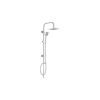 Deante 1-function shower head
