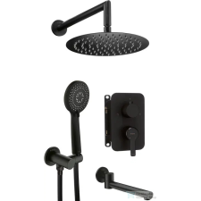 Deante ARNIKA falsík alatti zuhanyrendszer kádkifolyóval, fekete BXYYNQAM csaptelep