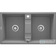 Deante ERIDAN gránit mosogató, 2 medencés, metálszürke ZQE_S203 mosogatótálca