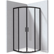 Deante FUNKIA EVO 80x80 íves tolóajtós zuhanykabin zuhanytálcával, fekete KYPPN088P kád, zuhanykabin