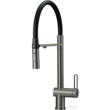 Deante MAGNETIC mosogató csaptelep rugalmas kifolyóval, vízszűrő csatlakozóval, titanium BRM_D75M csaptelep