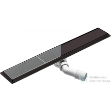 Deante megfordítható zuhanyfolyóka 80 cm-es, rozsdamentes acél, fekete KOS_N08D építőanyag