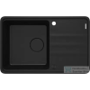 Deante MOMI gránit mosogató, 1 medencés, csepegtetővel, fekete ZKM_N113