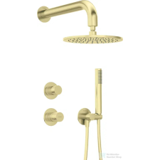 Deante SILIA HEXA falsík alatti zuhanyszett, csapteleppel, esőztető zuhanyfejjel, szálcsiszolt arany NHS_R9YK csaptelep