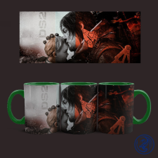 Death Stranding - Sam és BB bögre (Zöld) ajándéktárgy