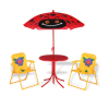 Debau Gyerek asztal szétnyitható székekkel és napernyővel bogár mintájú