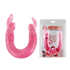 Debra Double Rabbit Pink műpénisz, dildó