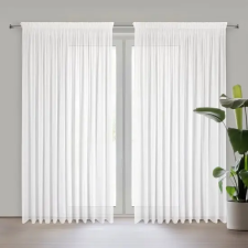  Debra függöny sifon szövetből Fehér 300x270 cm lakástextília