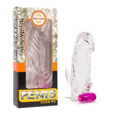 Debra Penis Sleeve With Vibration Clear péniszgyűrű