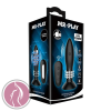 Debra Pretty Love Mr. Play Rotation Beads Anal Plug - szilikon, akkus, távirányítós, letapasztható, vízálló, vibrációs anál dildó - 13 cm (fekete)