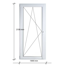 Decco 100×210 Erkélyajtó Bukó-Nyíló 2 rétegű üvegezéssel nyílászáró