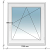 Decco 120x120 Bukó - Nyíló műanyag ablak Decco 71 profil 2 retegű üvegezés