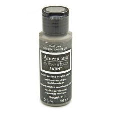 DecoArt Akrilfesték - selyemfényű 59ml - Steel Grey - DecoArt Americana® Multi-Surface Satin (1 db) akrilfesték