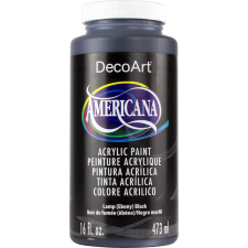 DecoArt Americana Lamp (Ebony) Black Akril festék - matt Acrylics (473 ml) akrilfesték