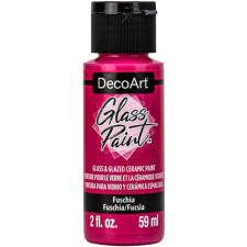 DecoArt Üvegfesték 59 ml Fuchsia Fukszia DecoArt Glass Paint (1 db) üvegfesték