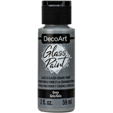 DecoArt Üvegfesték 59 ml Grey Szürke DecoArt Glass Paint (1 db) üvegfesték