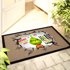 Deconline Crafts Karácsonyi Grincs mintás lábtörlő 40x60 cm Hate hate hate" lakástextília