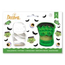 Decora kiszúró szett, múmia&amp;Frankenstein, műanyag, 2db sütés és főzés