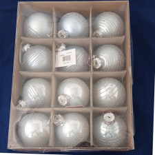 Decoration&amp;Design Kft. Üveggömb 7,5cm kék karácsonyfadísz